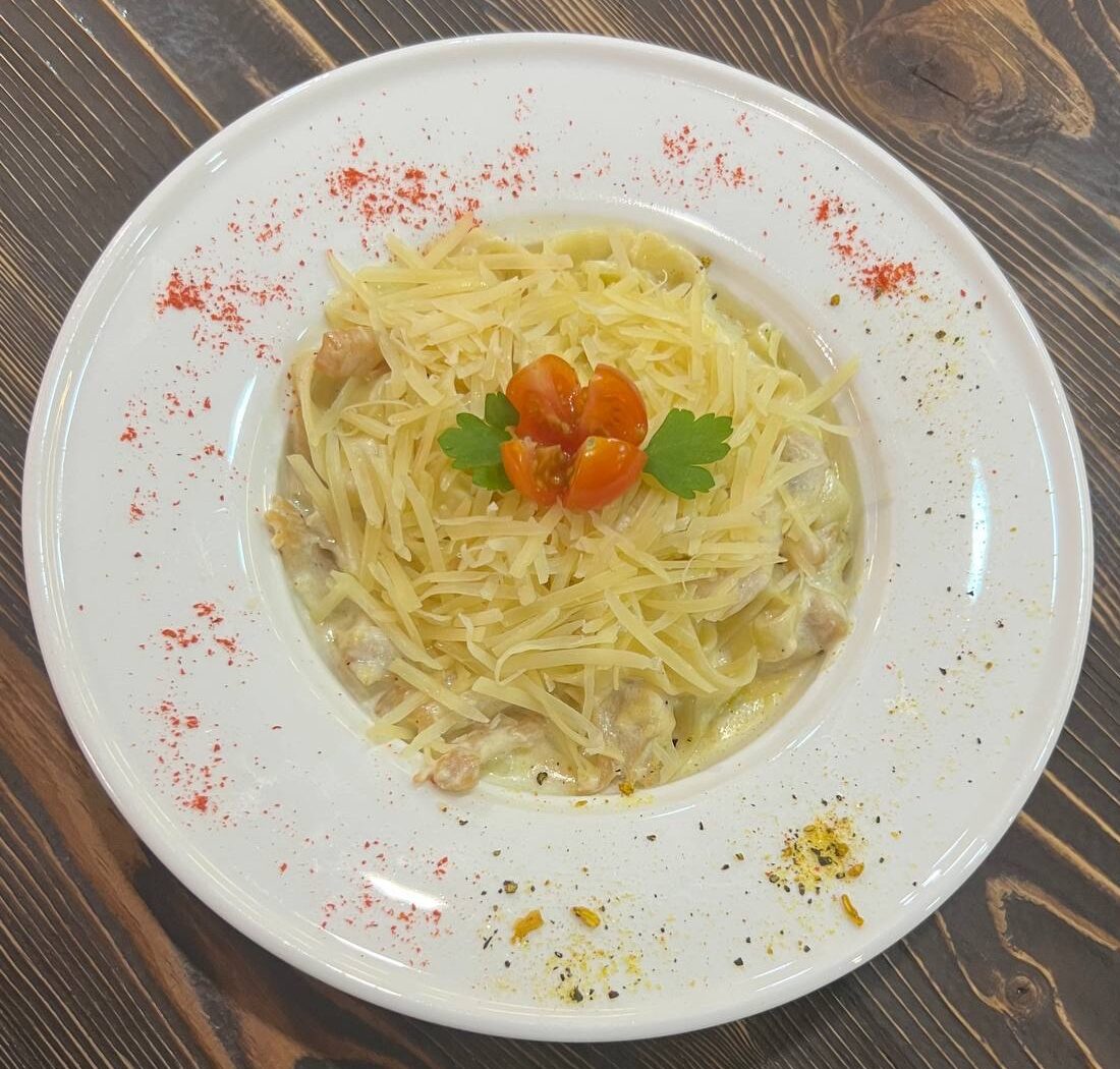 Фетучини с курицей